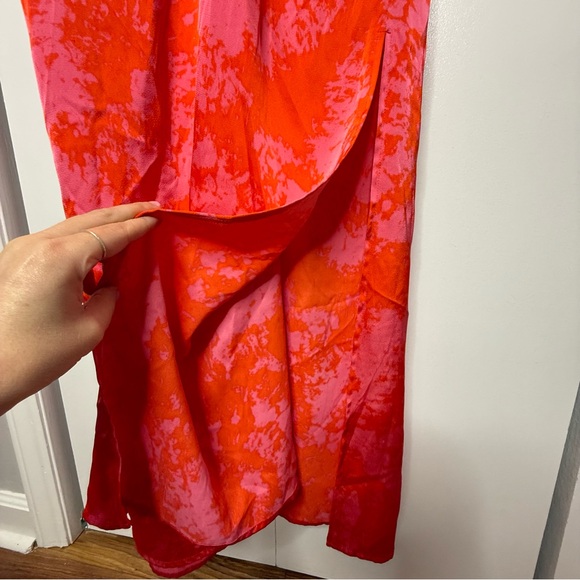RTR- Thakoon Collective - cutout midi dress pink red-orange size 2 - Picture 8 of 14